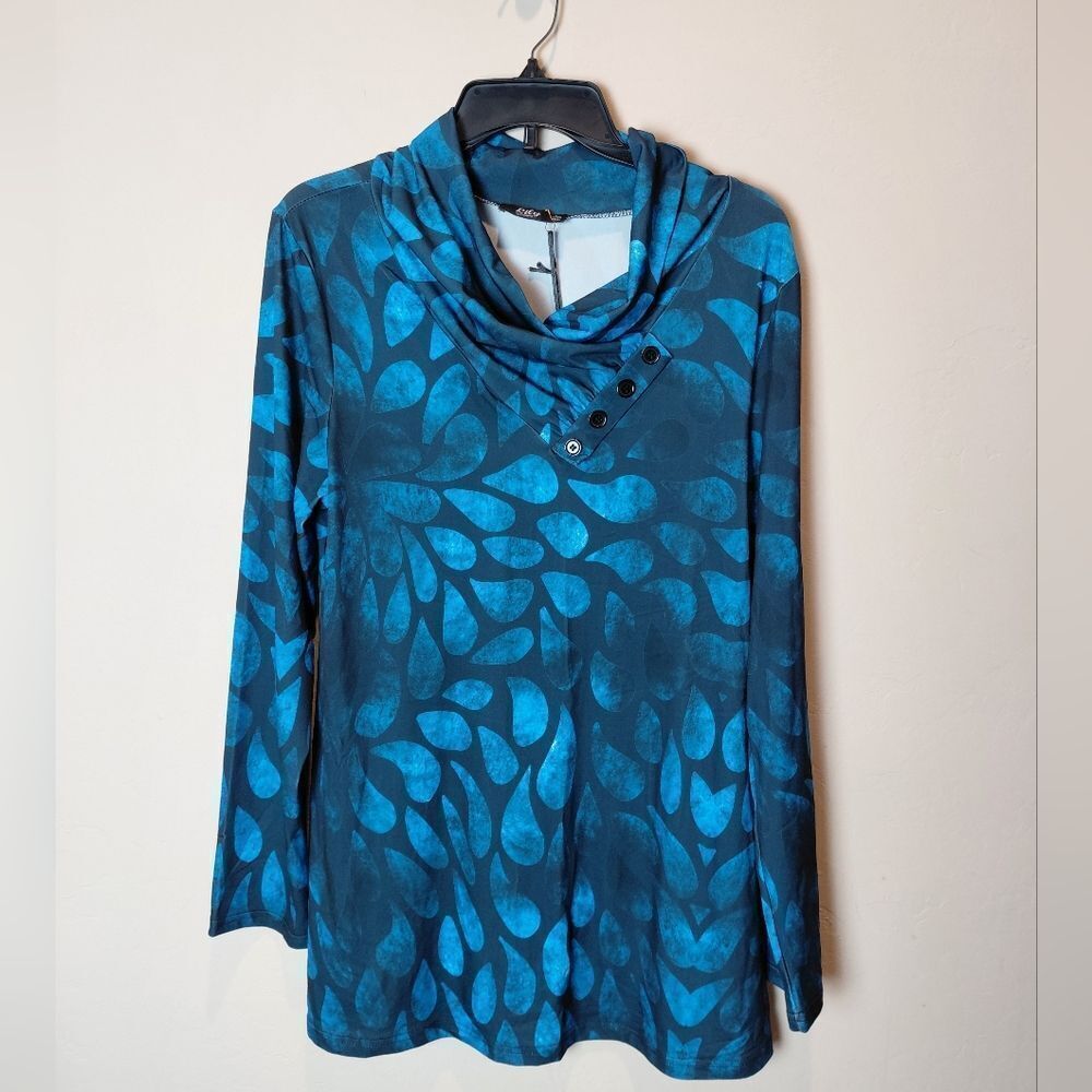 NWT Lily by Firmiana Cowl Neck Tunic Size L